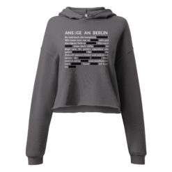 Cropped Hoodie für Damen – Bella + Canvas 7502 | GESCHWÄRZT