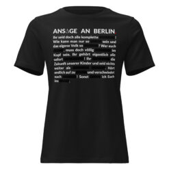 Lockeres Damen T-Shirt – Bella + Canvas 6400 | GESCHWÄRZT