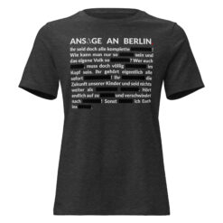 Lockeres Damen T-Shirt – Bella + Canvas 6400 | GESCHWÄRZT