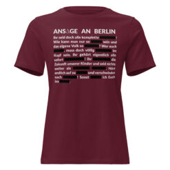 Lockeres Damen T-Shirt – Bella + Canvas 6400 | GESCHWÄRZT