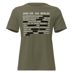 Lockeres Damen T-Shirt – Bella + Canvas 6400 | GESCHWÄRZT